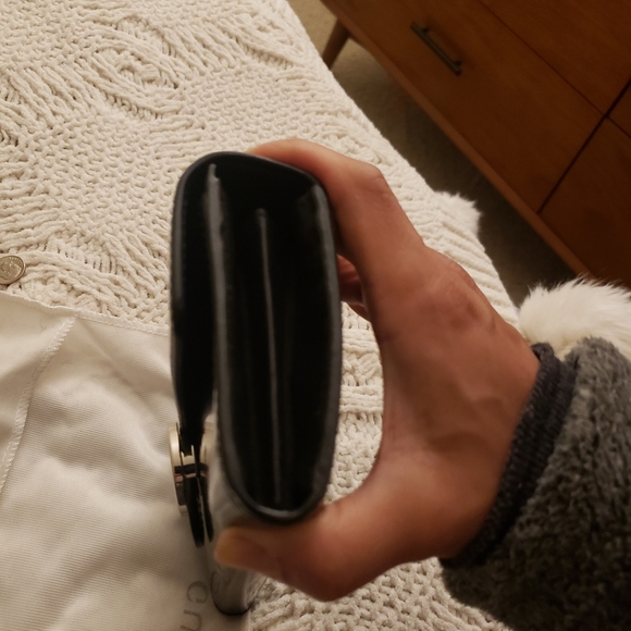 Gucci black shiny wallet purse (icon Continental double G) - Picture 6 of 8
